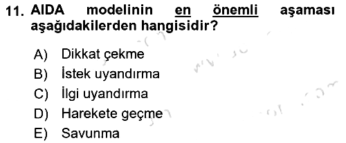 Havayolu Pazarlaması 2023-2024 Yaz Okulu Sınavı - 11. soru
