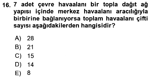 Havayolu Yönetimi 2018-2019 Yaz Okulu Sınavı - 16. soru