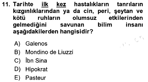 İş Sağlığı Yönetimi 2023-2024 Ara Sınav - 11. soru