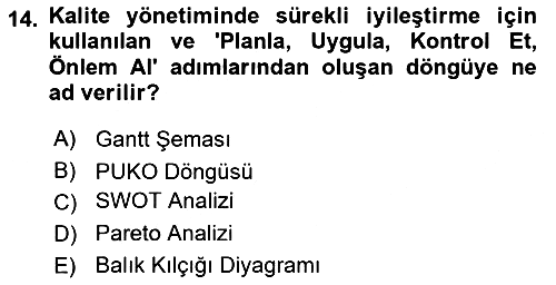 İş Sağlığı Yönetimi 2025-2026 Dönem Sonu Sınavı - 14. soru