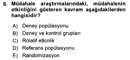 İş Sağlığı Yönetimi 2020-2021 Yaz Okulu Sınavı - 6. soru