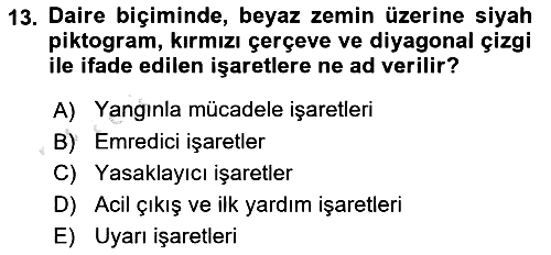 İş Sağlığı Yönetimi 2025-2026 Yaz Okulu Sınavı - 13. soru