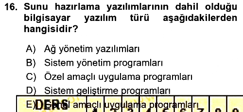 İşletme Bilgi Sistemleri 2015-2016 Ara Sınav - 16. soru