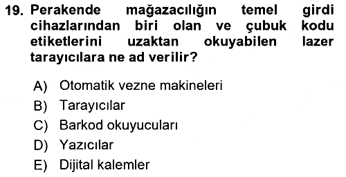İşletme Bilgi Sistemleri 2025-2026 Ara Sınav - 19. soru