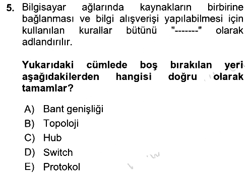 İşletme Bilgi Sistemleri 2025-2026 Dönem Sonu Sınavı - 5. soru