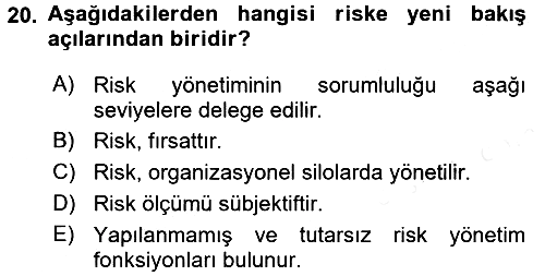 Lojistik Yönetimi 2017-2018 3 Ders Sınavı - 20. soru