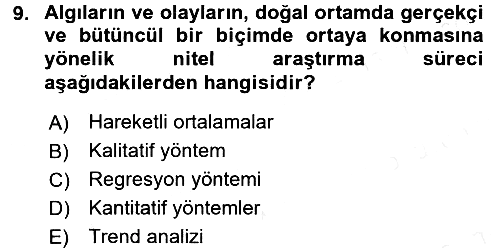 Lojistik Yönetimi 2017-2018 Ara Sınav - 9. soru