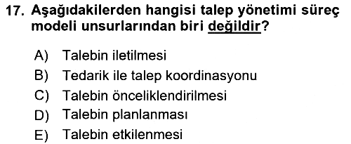 Lojistik Yönetimi 2023-2024 Ara Sınav - 17. soru
