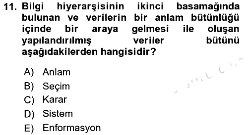 Lojistik Yönetimi 2015-2016 Dönem Sonu Sınavı - 11. soru