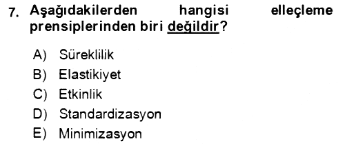 Lojistik Yönetimi 2021-2022 Dönem Sonu Sınavı - 7. soru
