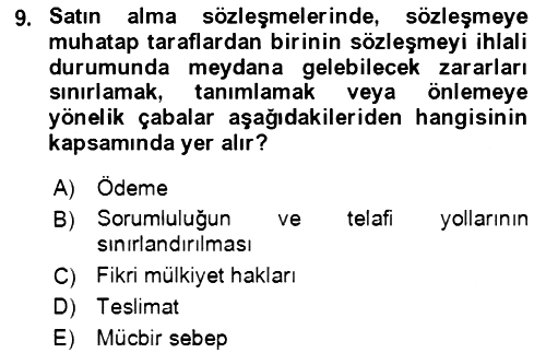 Lojistik Yönetimi 2021-2022 Dönem Sonu Sınavı - 9. soru