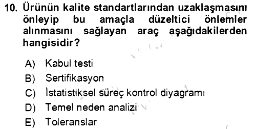 Lojistik Yönetimi 2021-2022 Dönem Sonu Sınavı - 10. soru