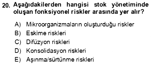 Lojistik Yönetimi 2021-2022 Dönem Sonu Sınavı - 20. soru