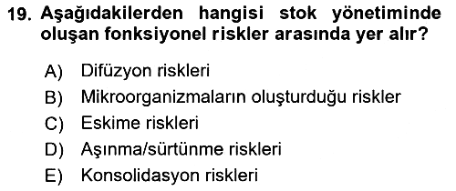 Lojistik Yönetimi 2023-2024 Dönem Sonu Sınavı - 19. soru