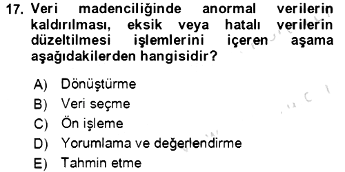 Lojistik Yönetimi 2020-2021 Yaz Okulu Sınavı - 17. soru
