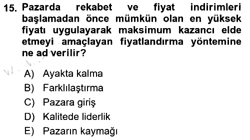 Lojistik Yönetimi 2022-2023 Yaz Okulu Sınavı - 15. soru