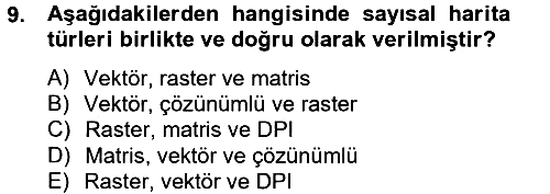 Lojistikte Teknoloji Kullanımı 2012-2013 Ara Sınav - 9. soru