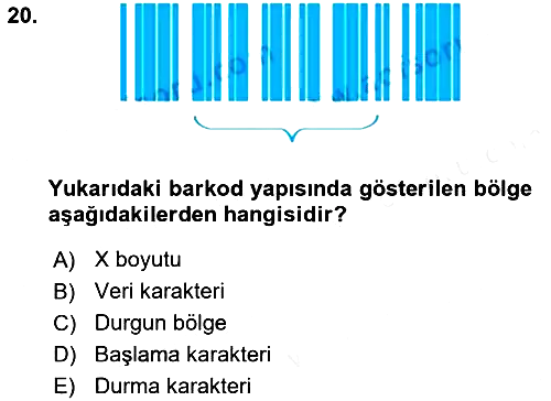 Lojistikte Teknoloji Kullanımı 2018-2019 Ara Sınav - 20. soru