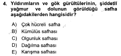 Meteoroloji 2024-2025 Dönem Sonu Sınavı - 4. soru