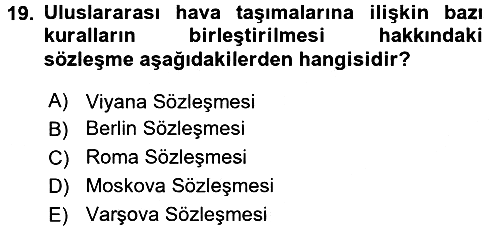 Ulaştırma Sistemleri 2016-2017 3 Ders Sınavı - 19. soru