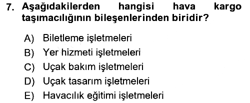Ulaştırma Sistemleri 2017-2018 Dönem Sonu Sınavı - 7. soru