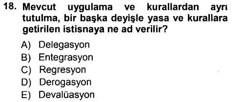 Ulaştırma Sistemleri 2013-2014 Tek Ders Sınavı - 18. soru