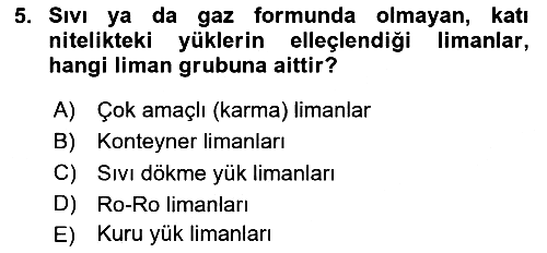 Ulaştırma Sistemleri Ve Yönetimi 2020-2021 Yaz Okulu Sınavı - 5. soru