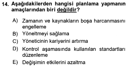Yer Hizmetleri Yönetimi 2023-2024 Ara Sınav - 14. soru