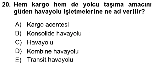 Yer Hizmetleri Yönetimi 2016-2017 Dönem Sonu Sınavı - 20. soru