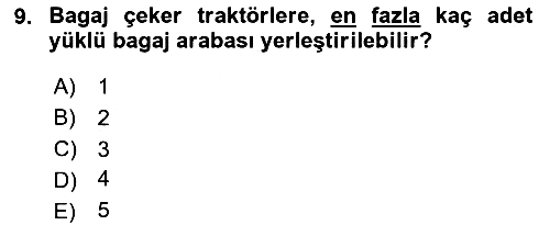 Yer Hizmetleri Yönetimi 2020-2021 Yaz Okulu Sınavı - 9. soru
