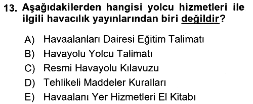 Yer Hizmetleri Yönetimi 2022-2023 Yaz Okulu Sınavı - 13. soru