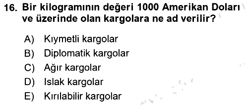 Yer Hizmetleri Yönetimi 2022-2023 Yaz Okulu Sınavı - 16. soru