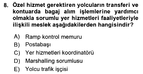 Yer Hizmetleri Yönetimi 2023-2024 Yaz Okulu Sınavı - 8. soru