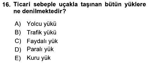 Yer Hizmetleri Yönetimi 2023-2024 Yaz Okulu Sınavı - 16. soru