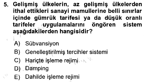 Avrupa Birliği ve Türkiye İlişkileri 2021-2022 Ara Sınav - 5. soru