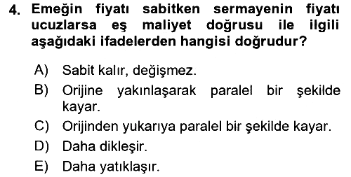 Çalışma Ekonomisi 2016-2017 3 Ders Sınavı - 4. soru