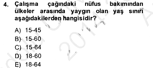 Çalışma Ekonomisi 2014-2015 Ara Sınav - 4. soru
