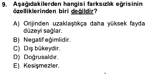 Çalışma Ekonomisi 2014-2015 Ara Sınav - 9. soru