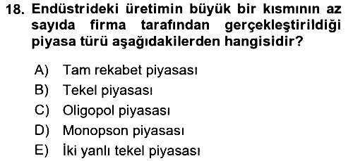 Çalışma Ekonomisi 2015-2016 Ara Sınav - 18. soru