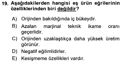 Çalışma Ekonomisi 2017-2018 Ara Sınav - 19. soru
