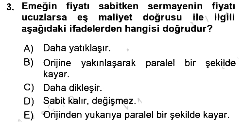 Çalışma Ekonomisi 2016-2017 Dönem Sonu Sınavı - 3. soru