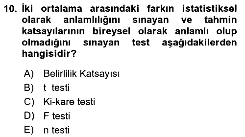 Ekonometrinin temelleri 2023-2024 Ara Sınav - 10. soru
