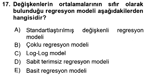 Ekonometrinin temelleri 2025-2026 Ara Sınav - 17. soru