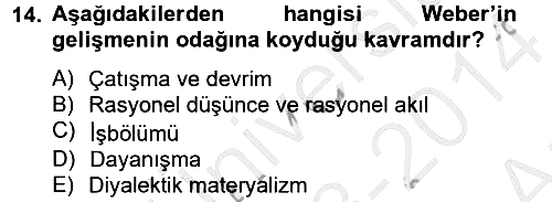 Ekonominin Güncel Sorunları 2013-2014 Ara Sınav - 14. soru