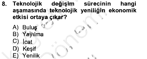 Ekonominin Güncel Sorunları 2012-2013 Dönem Sonu Sınavı - 8. soru