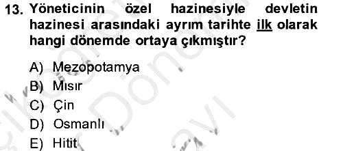 Ekonominin Güncel Sorunları 2014-2015 Dönem Sonu Sınavı - 13. soru