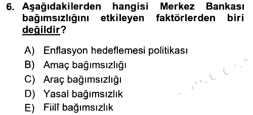 Ekonominin Güncel Sorunları 2015-2016 Dönem Sonu Sınavı - 6. soru
