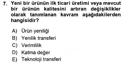 Ekonominin Güncel Sorunları 2017-2018 Dönem Sonu Sınavı - 7. soru