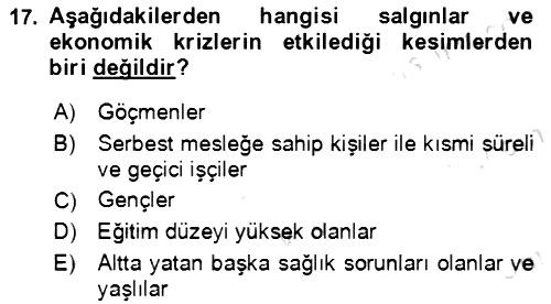 Ekonominin Güncel Sorunları 2021-2022 Dönem Sonu Sınavı - 17. soru