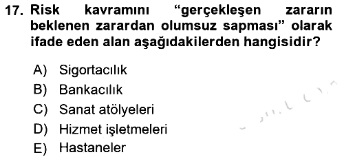 Finansal Ekonomi 2018-2019 3 Ders Sınavı - 17. soru